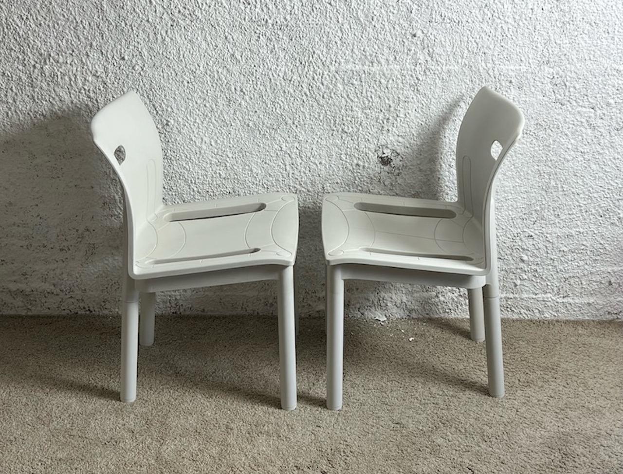 Late 20th Century Kartell 4870 Anna Castelli  Award-Winning Stackable Chairs, 1980s For Sale