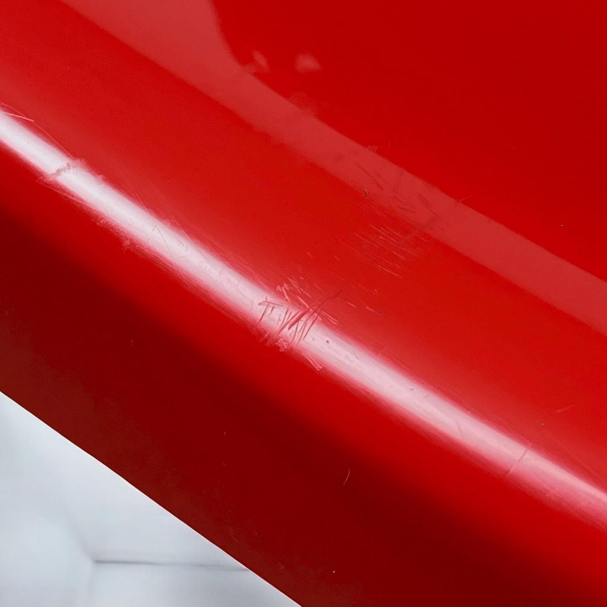 Industriale Sedia Kartell 4875 di Carlo Bartoli in rosso lucido, edizione anni '80
