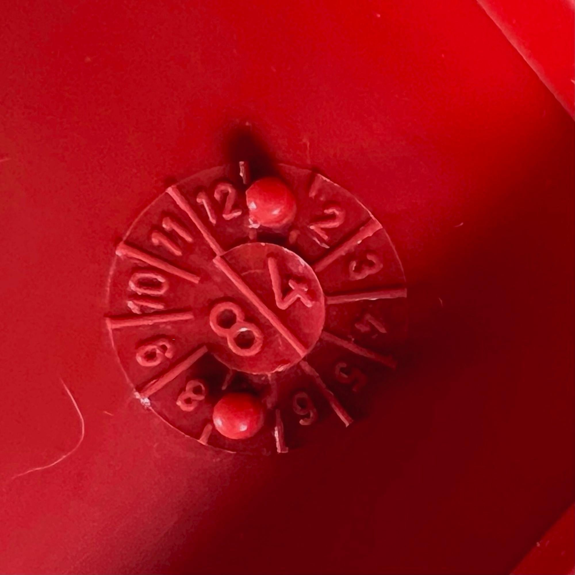 Sedia Kartell 4875 di Carlo Bartoli in rosso lucido, edizione anni '80 In condizioni buone a San Benedetto Del Tronto, IT