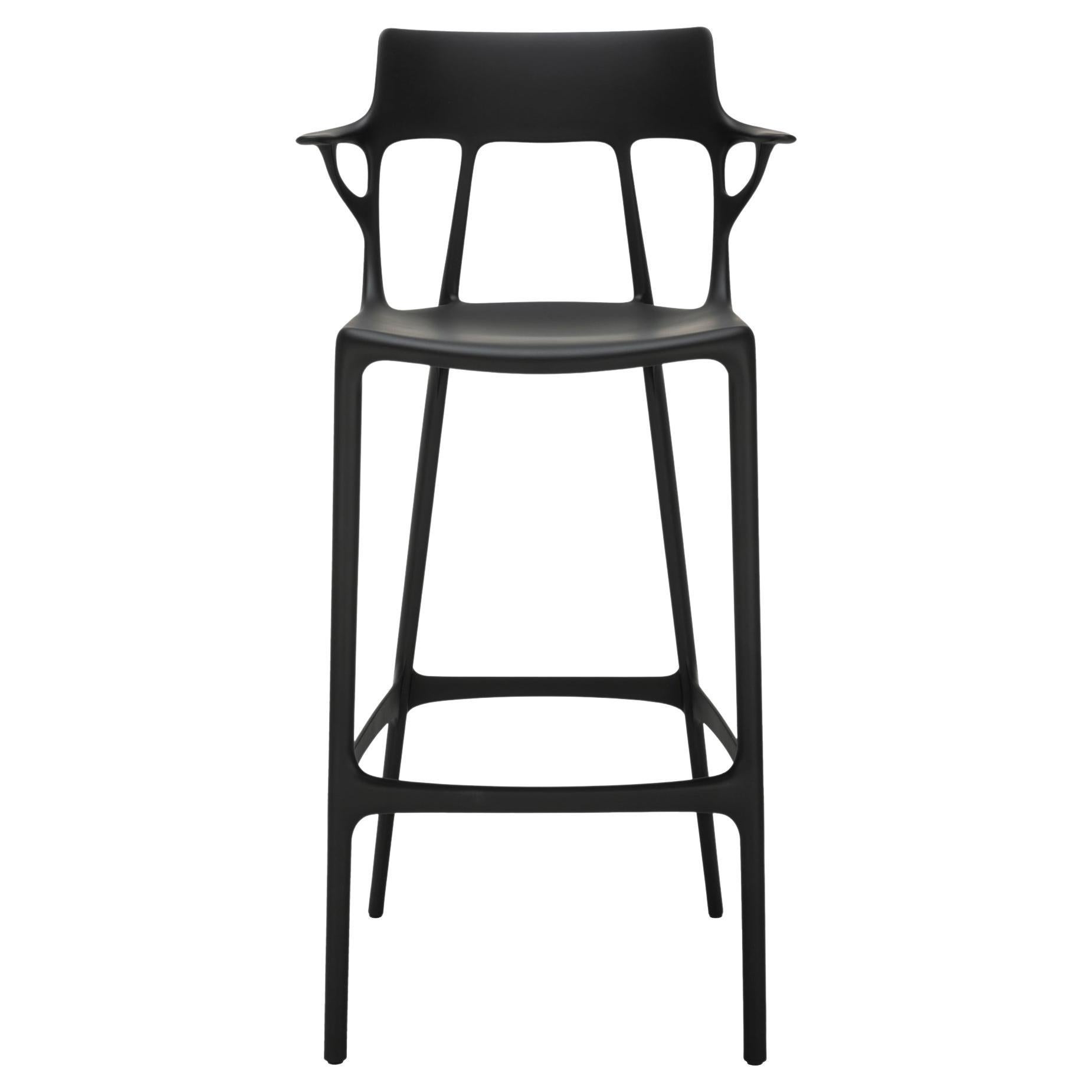 Kartell A.I. Bar Stool in Black by Philippe Starck For Sale