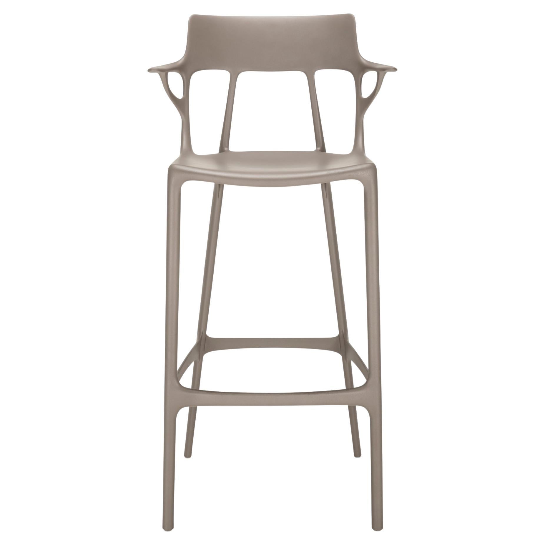 Kartell A.I. Bar Stool in Grey by Philippe Starck