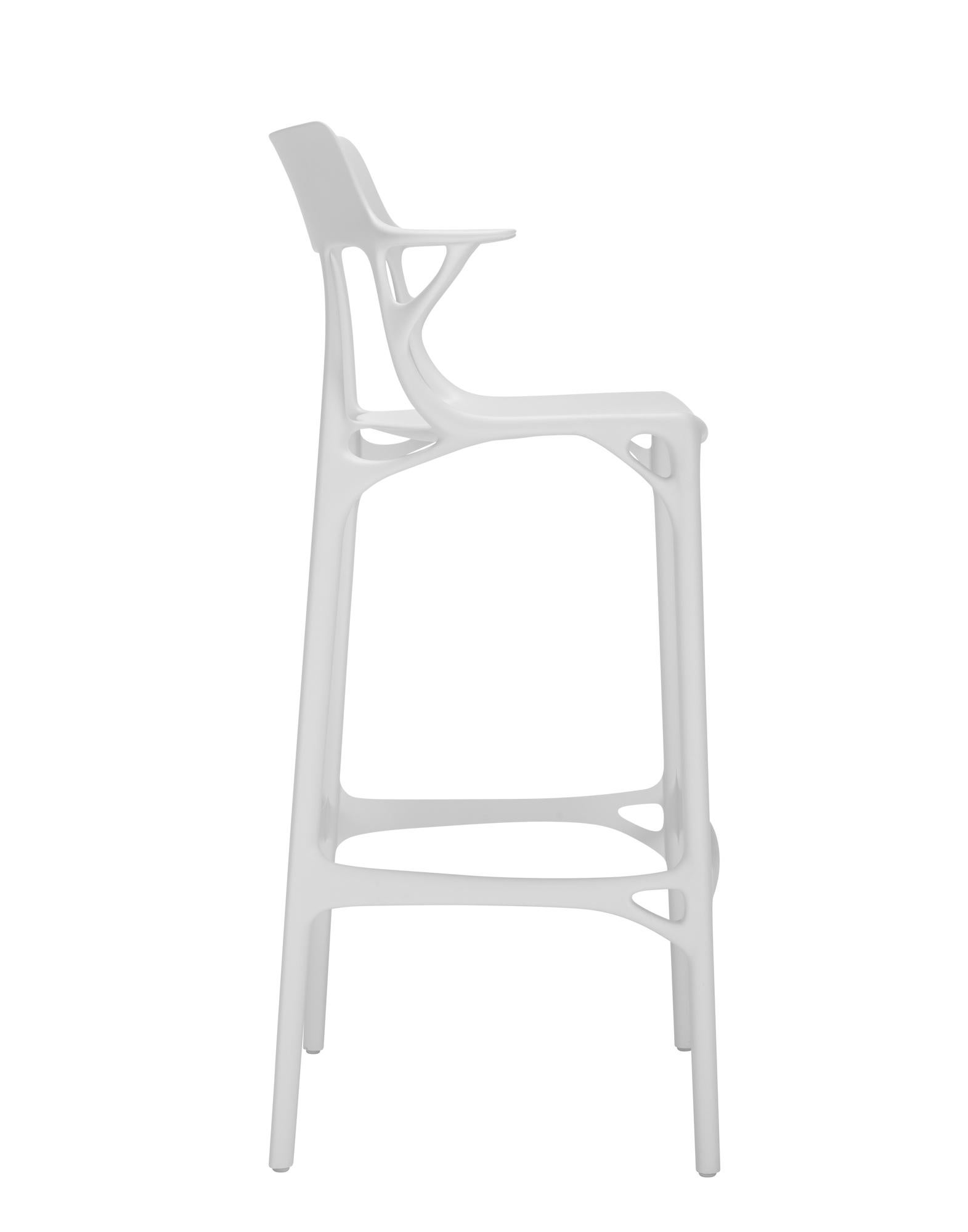 Kartell A.I. Barhocker in Weiß von Philippe Starck (Moderne) im Angebot