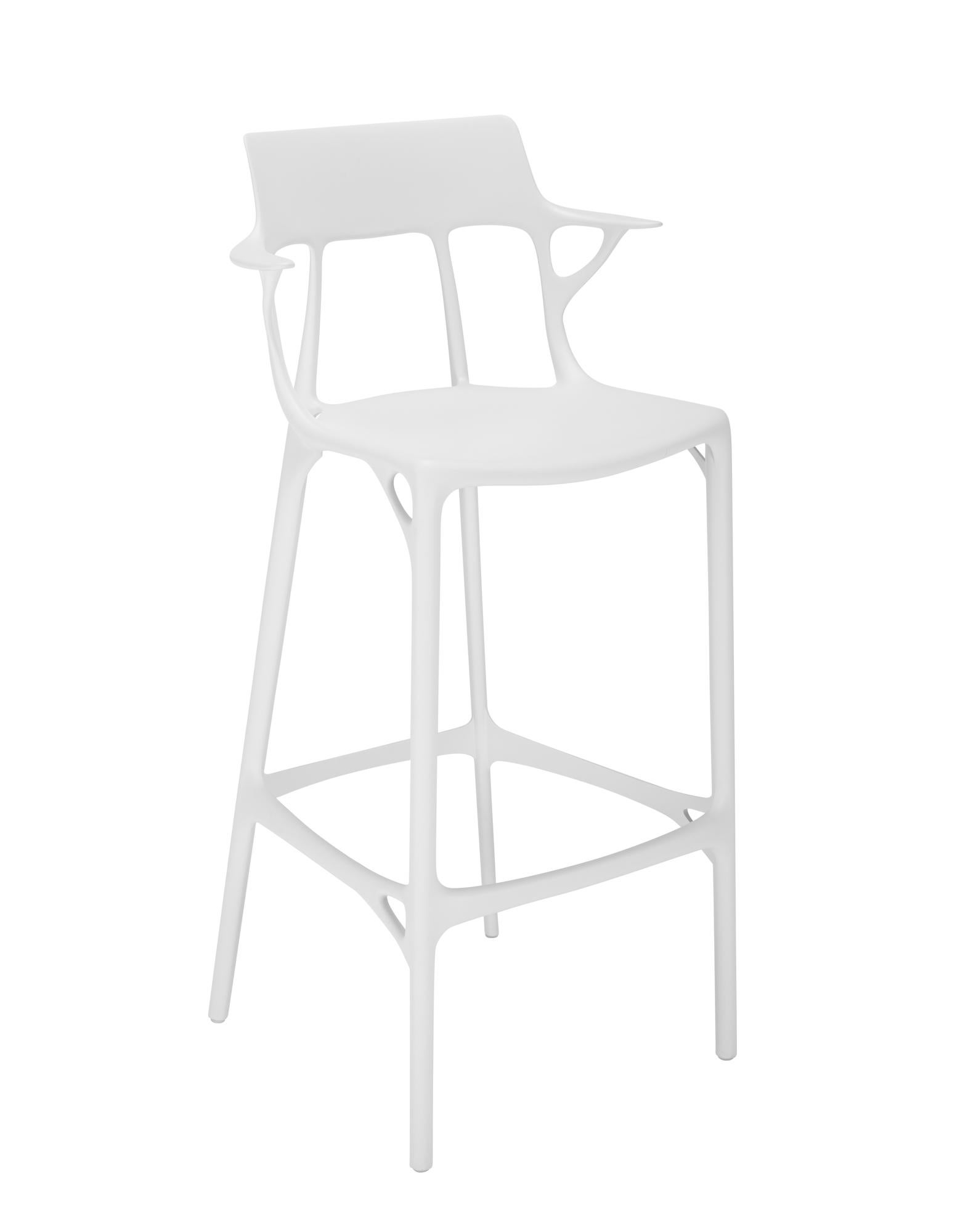 Kartell A.I. Barhocker in Weiß von Philippe Starck (Italienisch) im Angebot