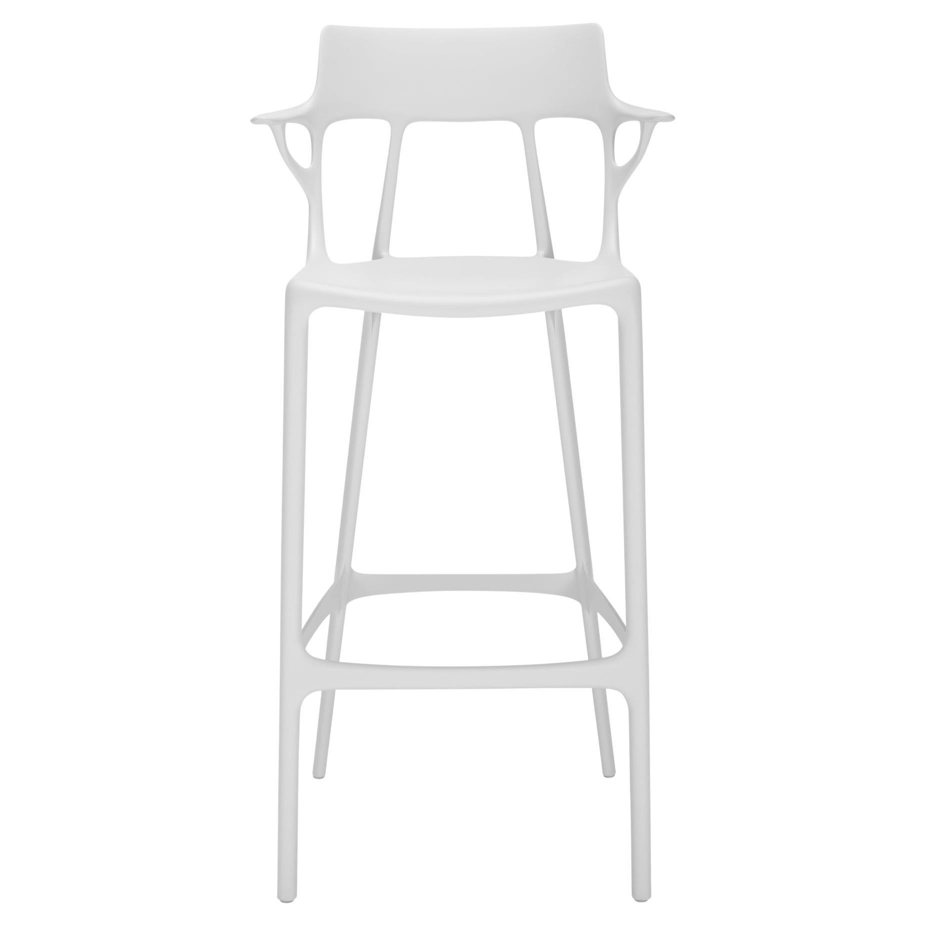 Kartell A.I. Bar Stool in White by Philippe Starck