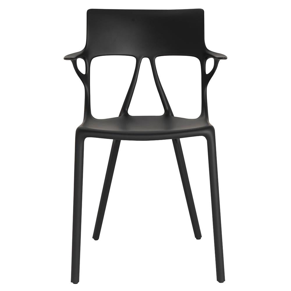 Set of 2 Kartell AI Chair in Black Created by Artificial Intelligence For Sale