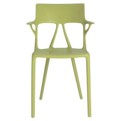 Ensemble de 2 chaises Kartell AI en vert créées par l'intelligence artificielle