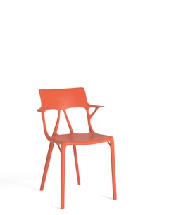 Set of 2 Kartell AI Chair in Orange Created by Artificial Intelligence