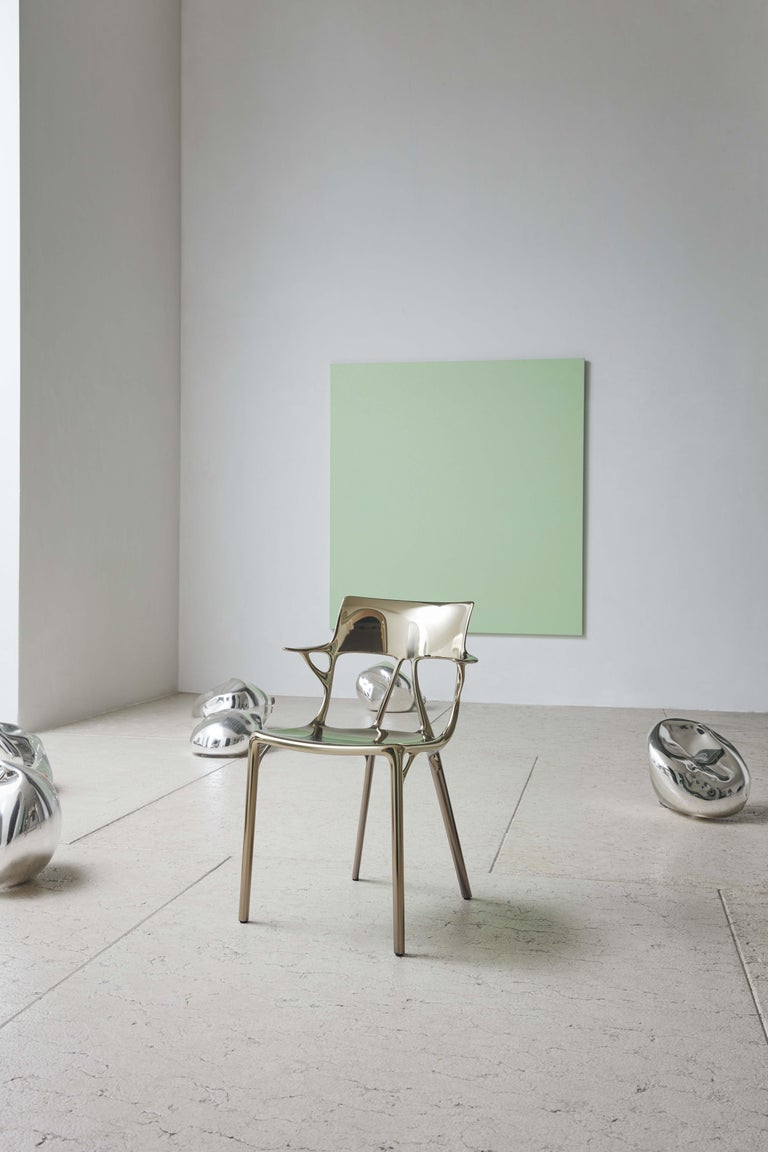 Kartell AI Chair in Titanium Created by Artificial Intelligence For