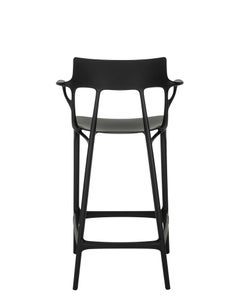 Kartell A.I. Taburete de mostrador negro de Philippe Starck