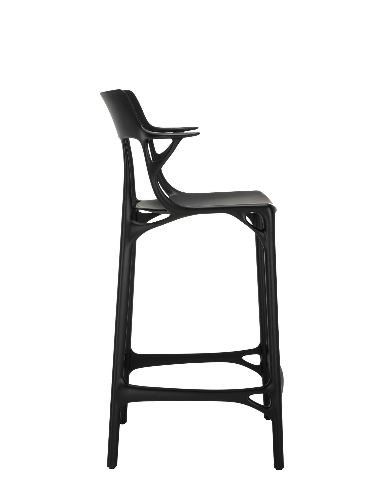 Modern Kartell A.I. Counter Stool in Black by Philippe Starck For Sale