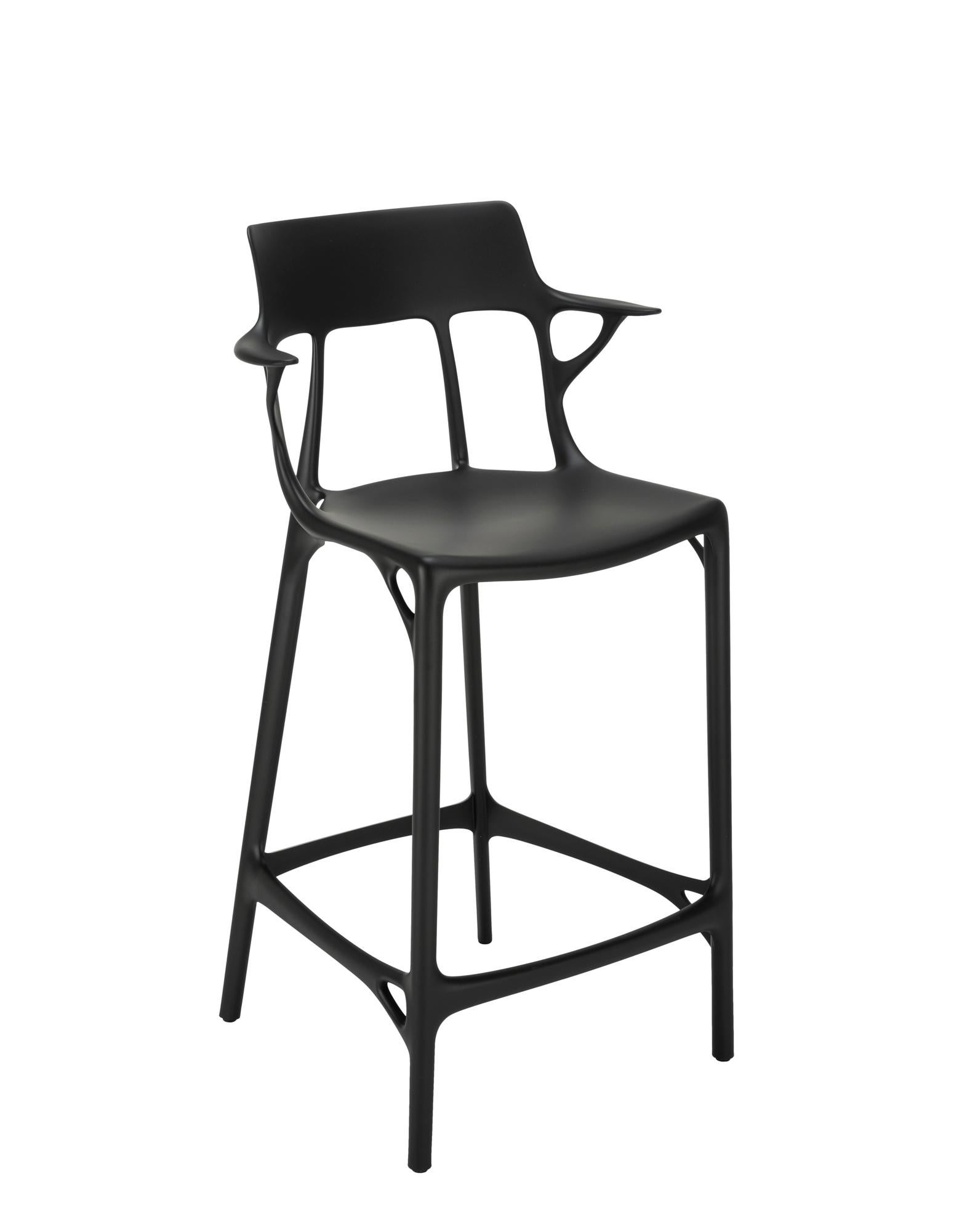 Italian Kartell A.I. Counter Stool in Black by Philippe Starck For Sale