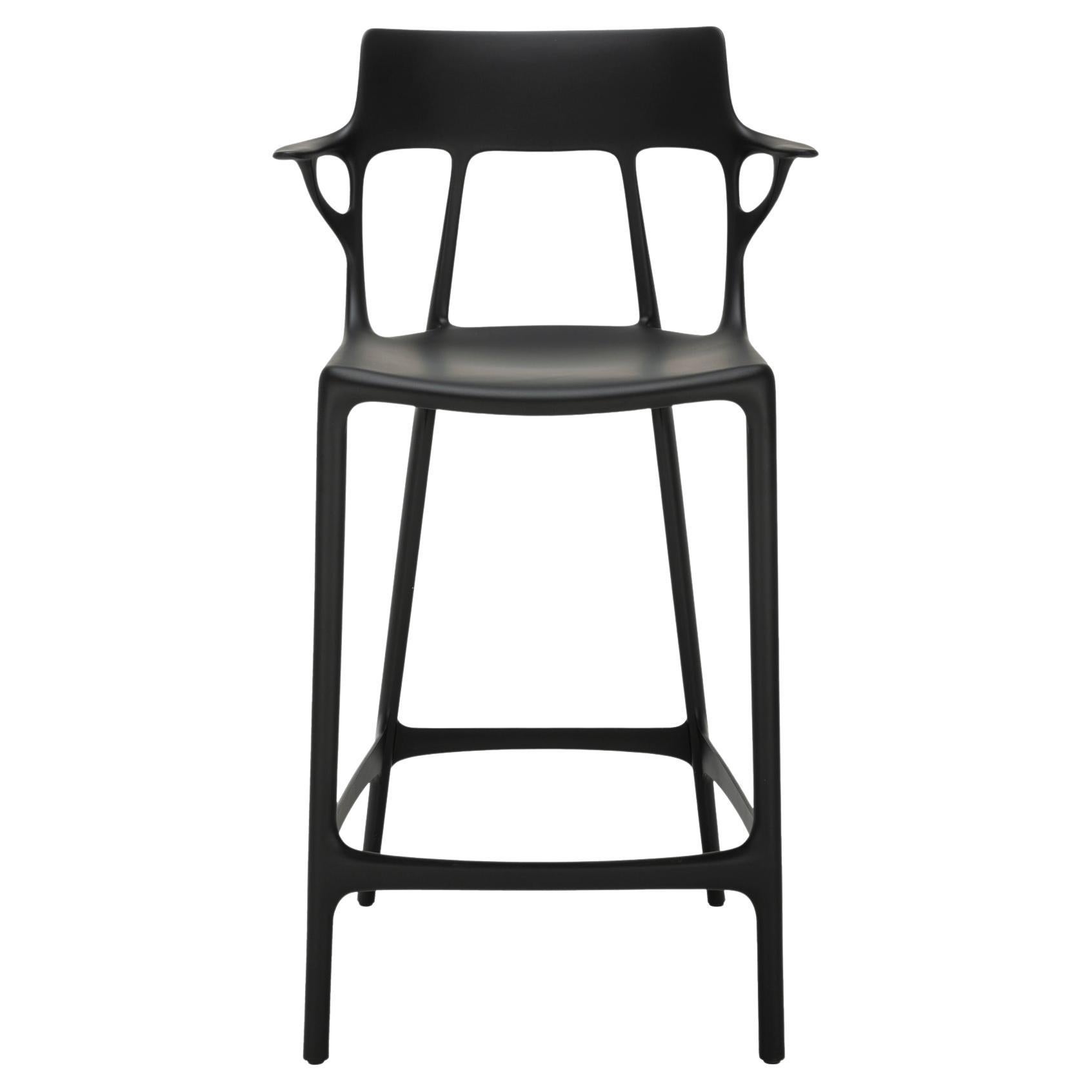 Kartell A.I. Counter Stool in Black by Philippe Starck