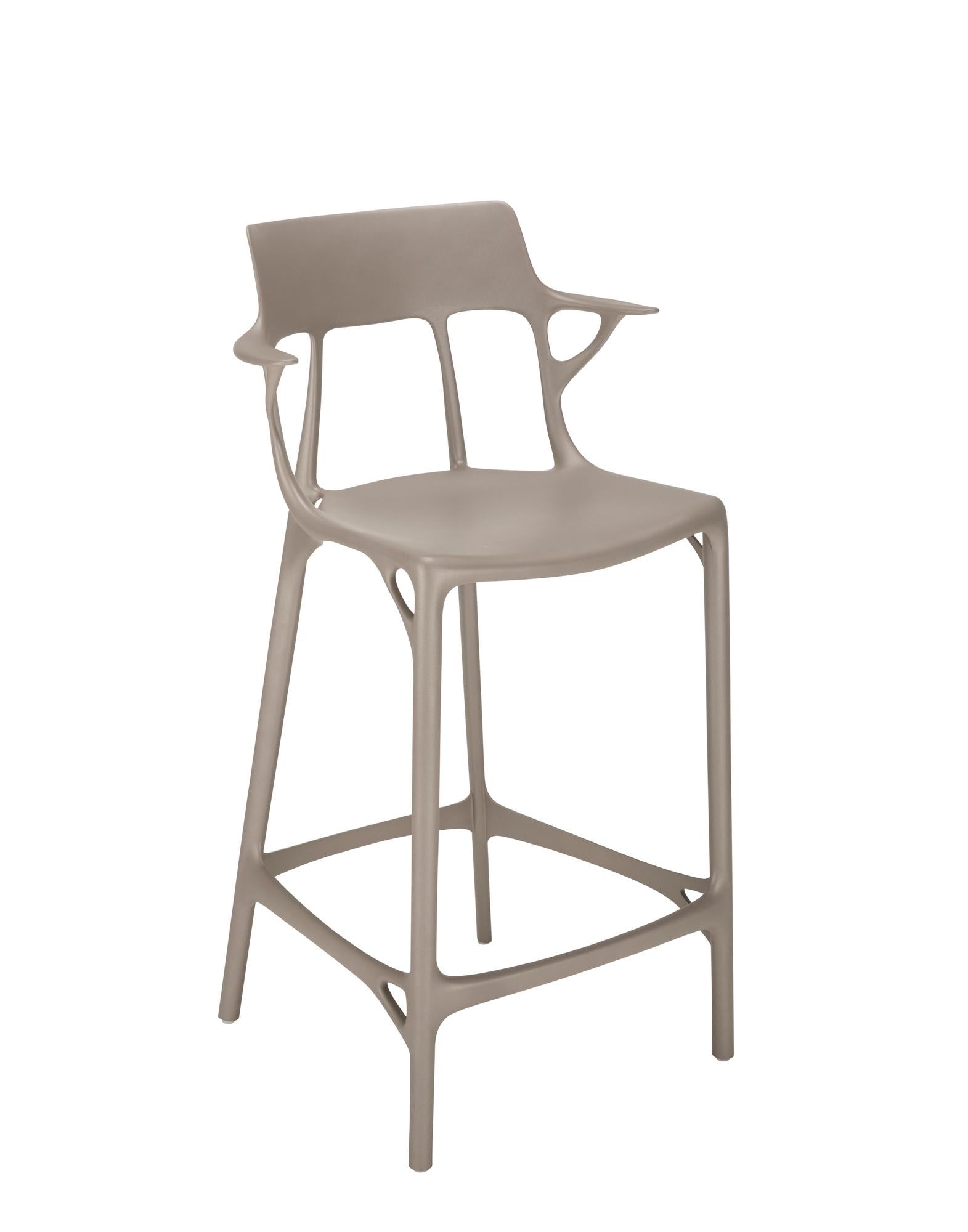 Modern Kartell A.I. Counter Stool in Grey by Philippe Starck For Sale