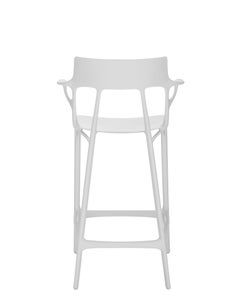 Kartell A.I. Taburete de mostrador blanco de Philippe Starck