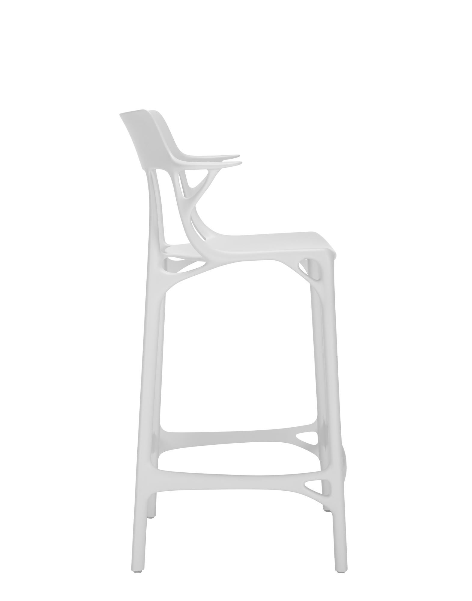 Modern Kartell A.I. Counter Stool in White by Philippe Starck For Sale
