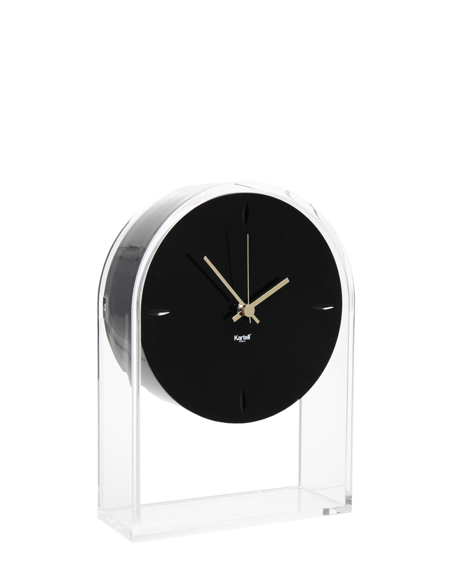 italien Horloge de table Kartell AIR DU TEMPS noire par Eugeni Quitllet en vente