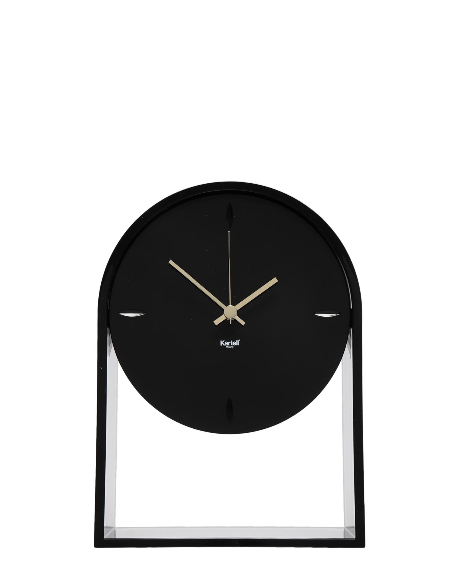 Kartell Air Du Temps  Horloge de table en cristal noir d'Eugeni Quitllet en vente 2