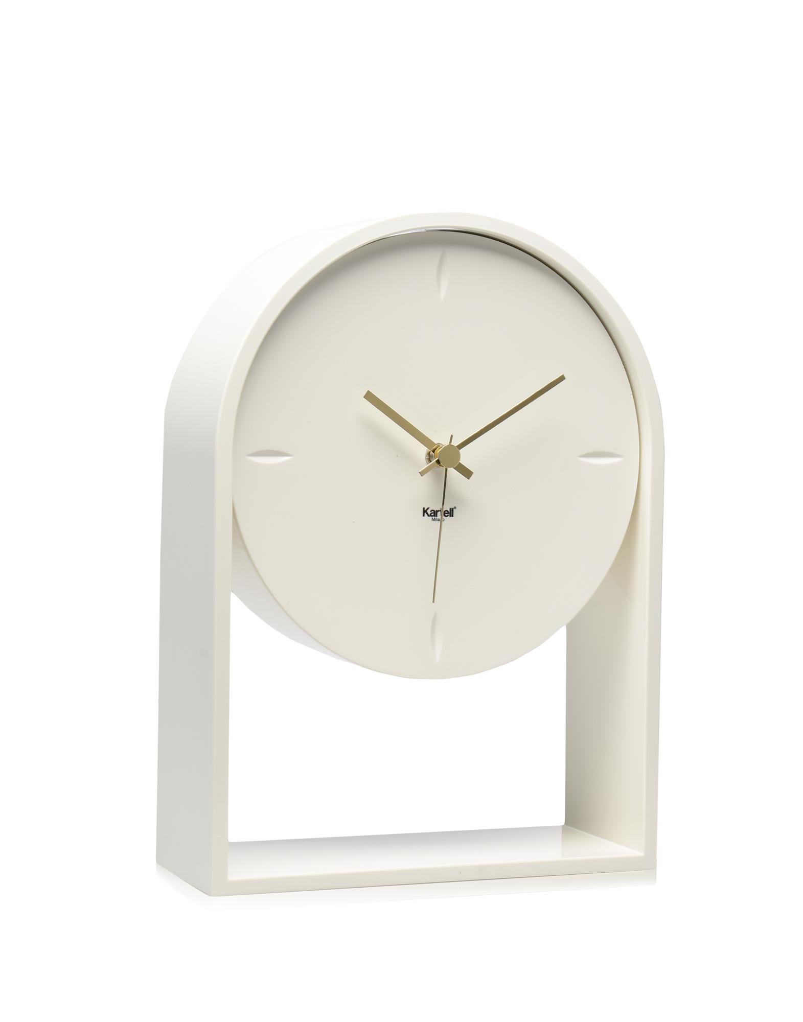 Other Kartell Air Du Temps  Table Clock in Crystal Black by Eugeni Quitllet For Sale