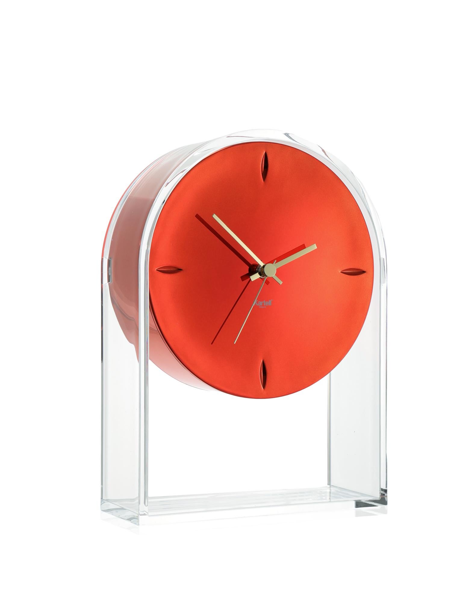 italien Kartell Air Du Temps  Horloge de table en or et cristal d'Eugeni Quitllet en vente