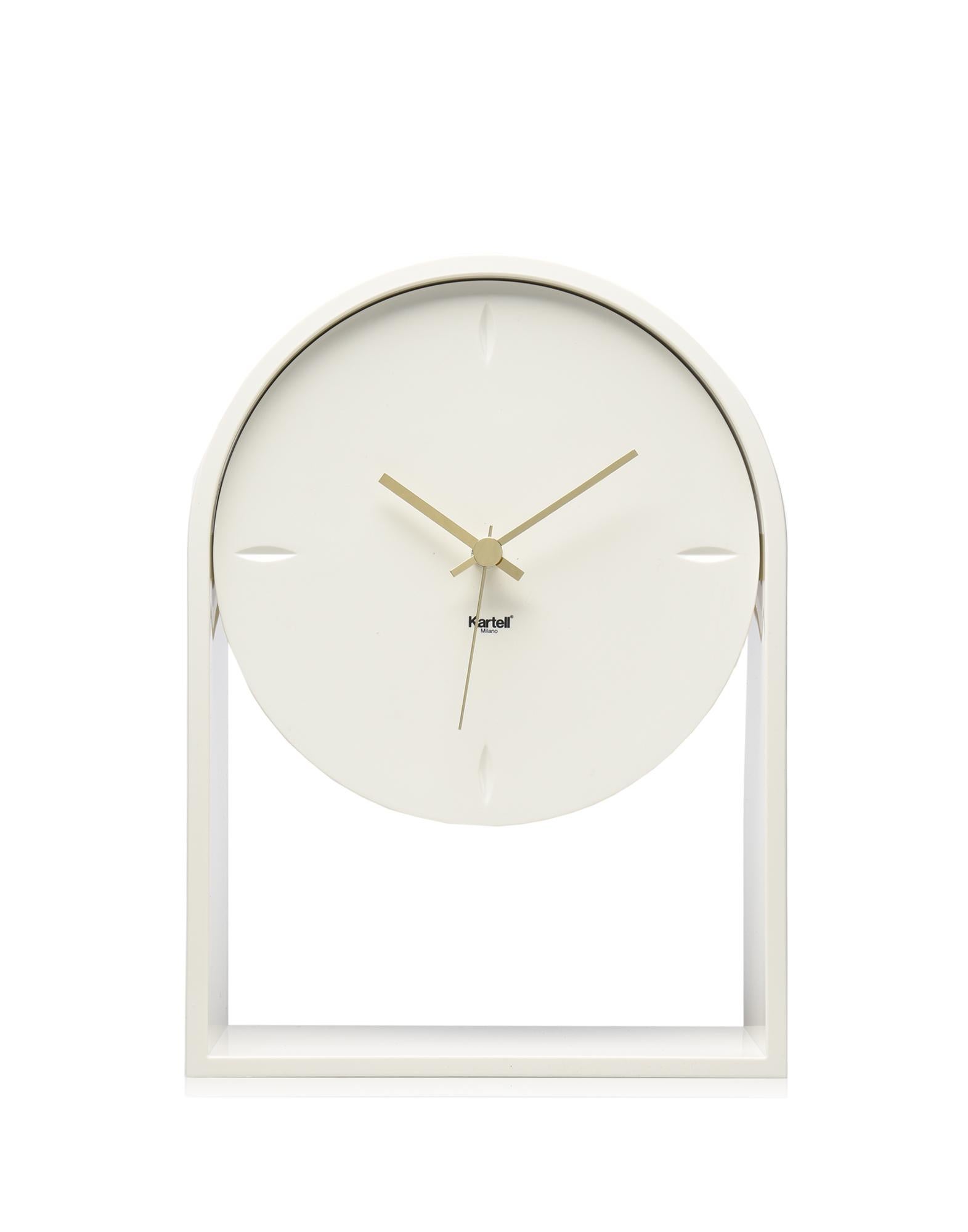 Contemporary Kartell Air Du Temps  Table Clock in Crystal Gold by Eugeni Quitllet For Sale