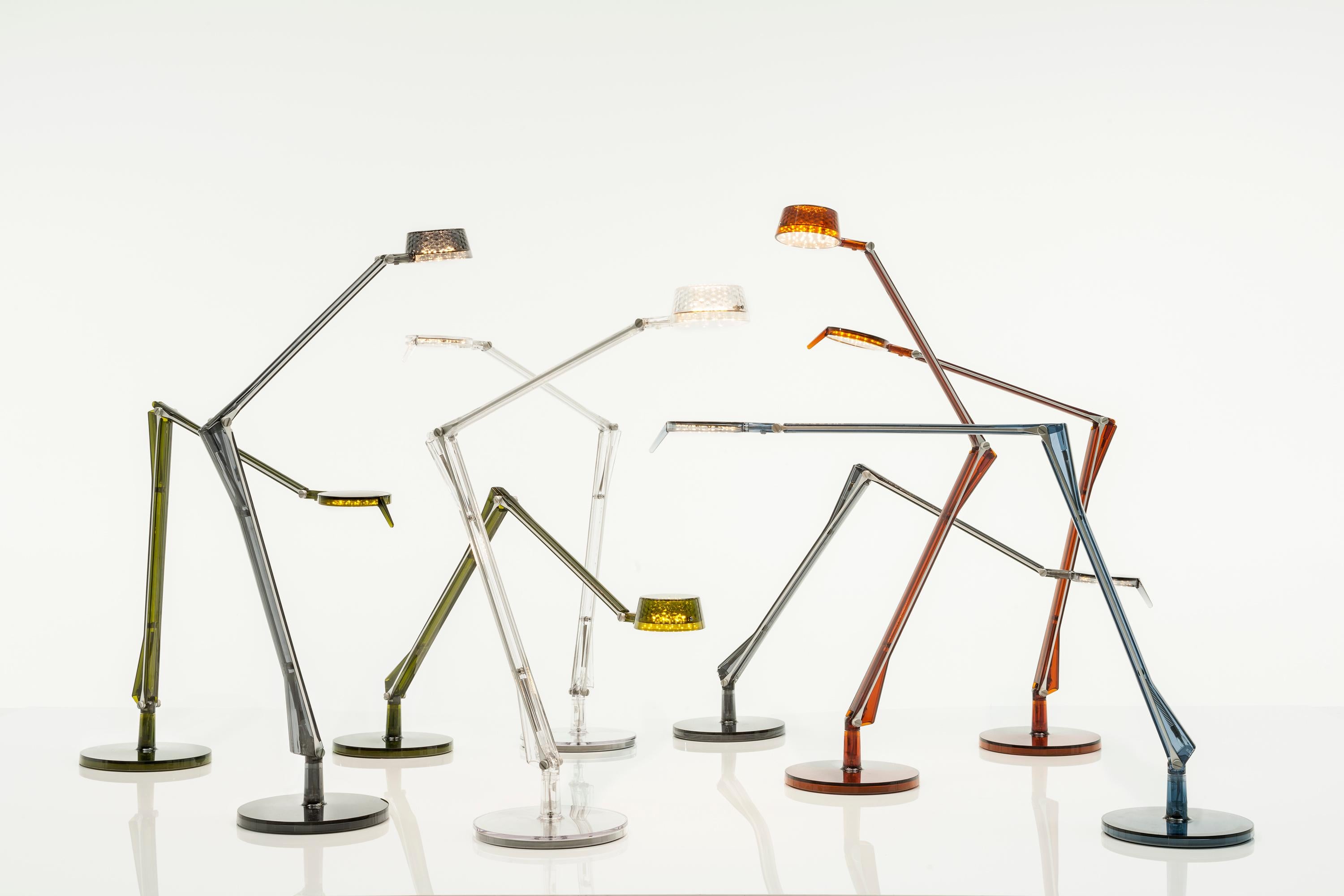 Kartell Aledin Dec Desk Lamp in Amber by Alberto e Francesco Meda For Sale 5