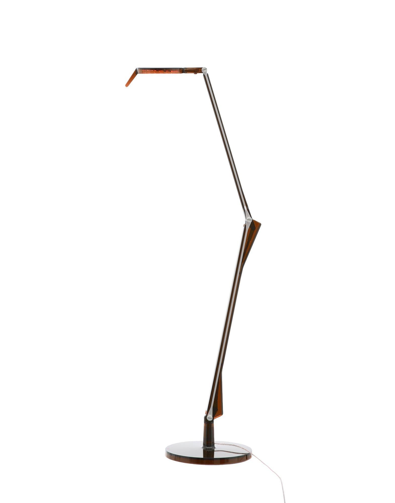 Italian Kartell Aledin Dec Desk Lamp in Amber by Alberto e Francesco Meda For Sale