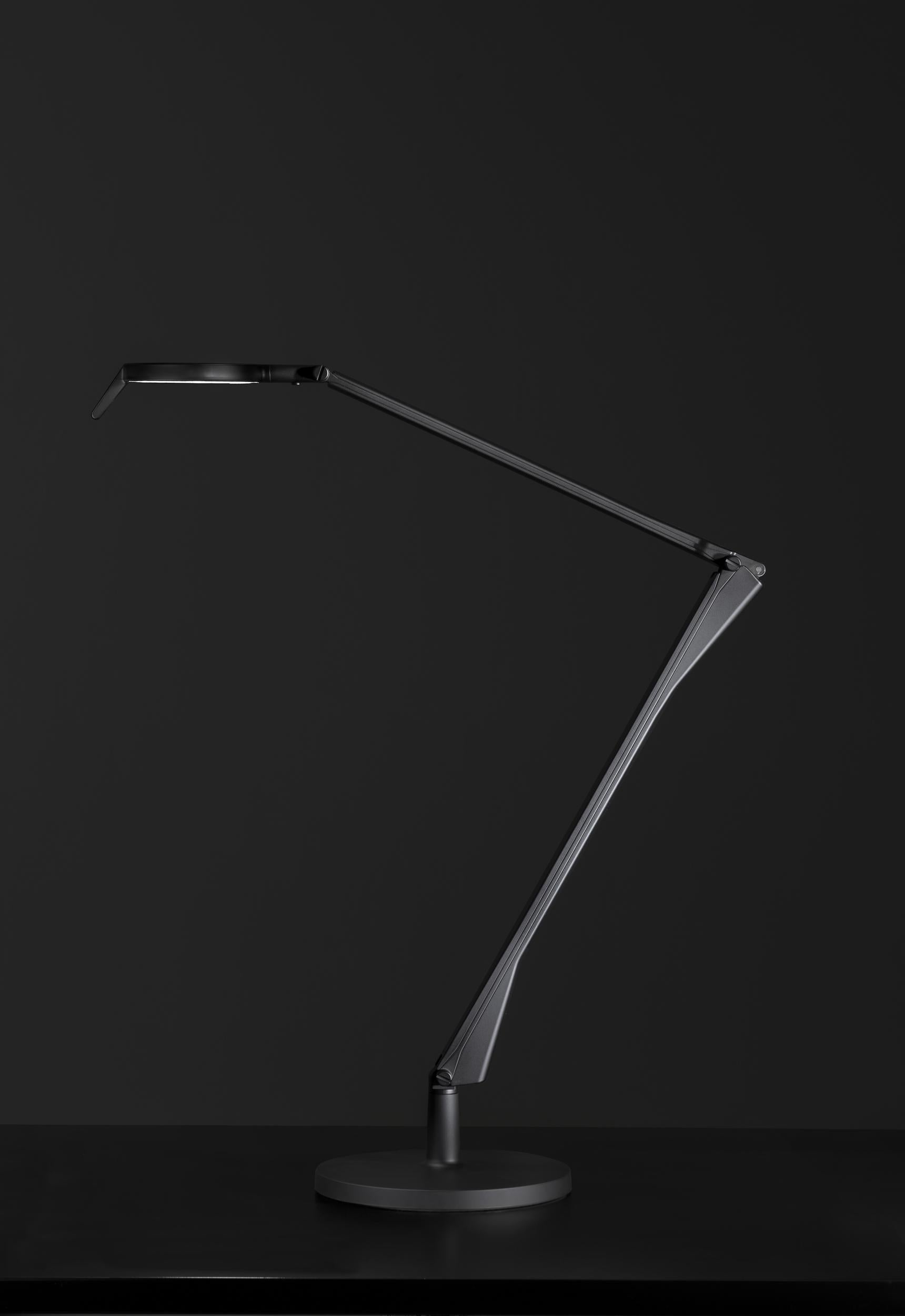 Modern Kartell Aledin Mat Desk Lamp in Black by Alberto e Francesco Meda For Sale