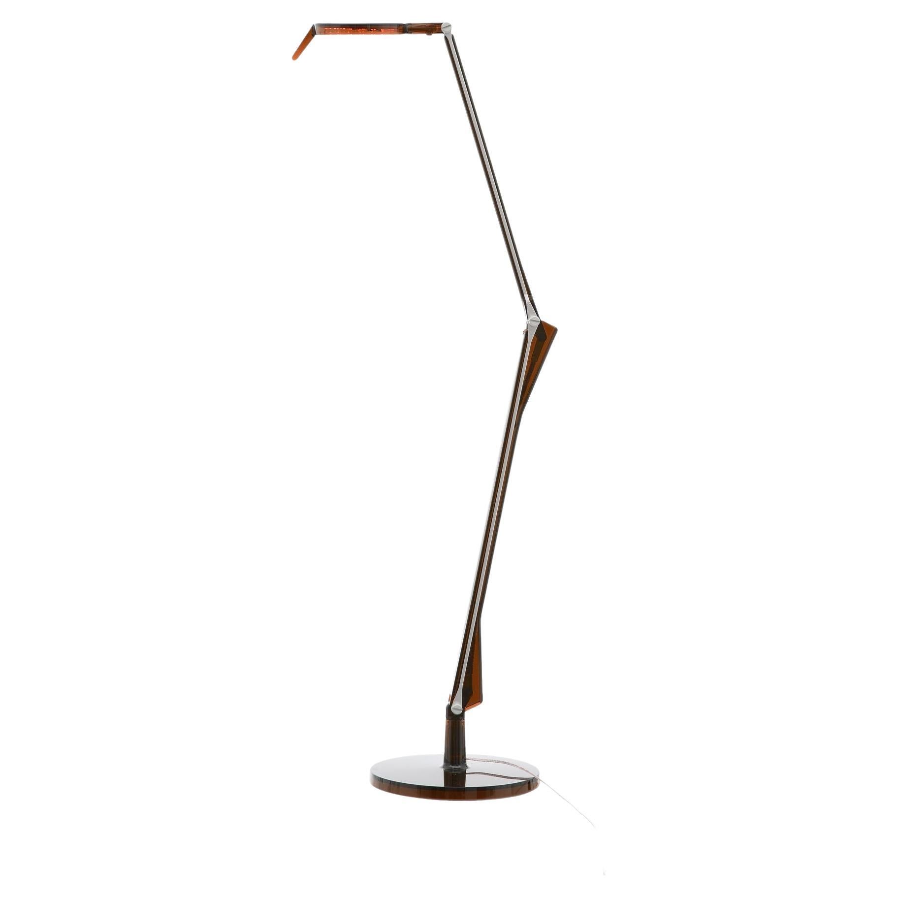 Kartell Aledin Tec Desk Lamp in Amber by Alberto E Francesco Meda For Sale
