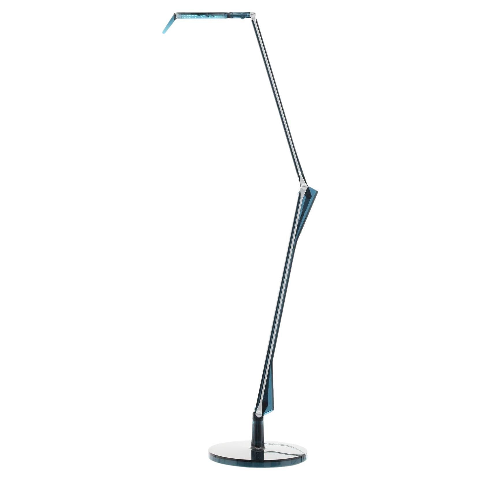 Kartell Aledin Tec Desk Lamp in Blue by Alberto E Francesco Meda For Sale