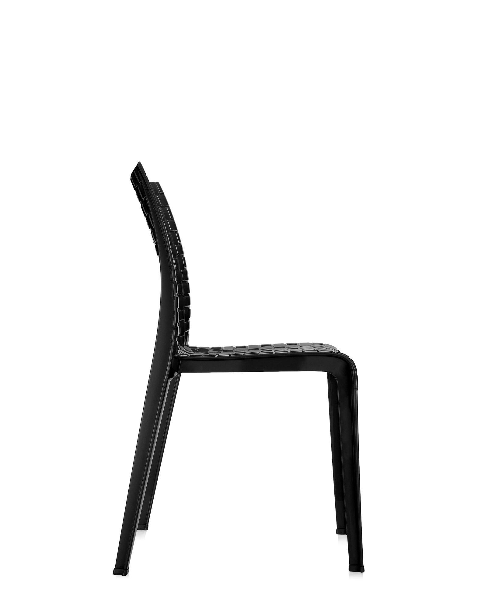 Italian Kartell Ami Ami Chair in Glossy Black by Tokujin Yoshioka