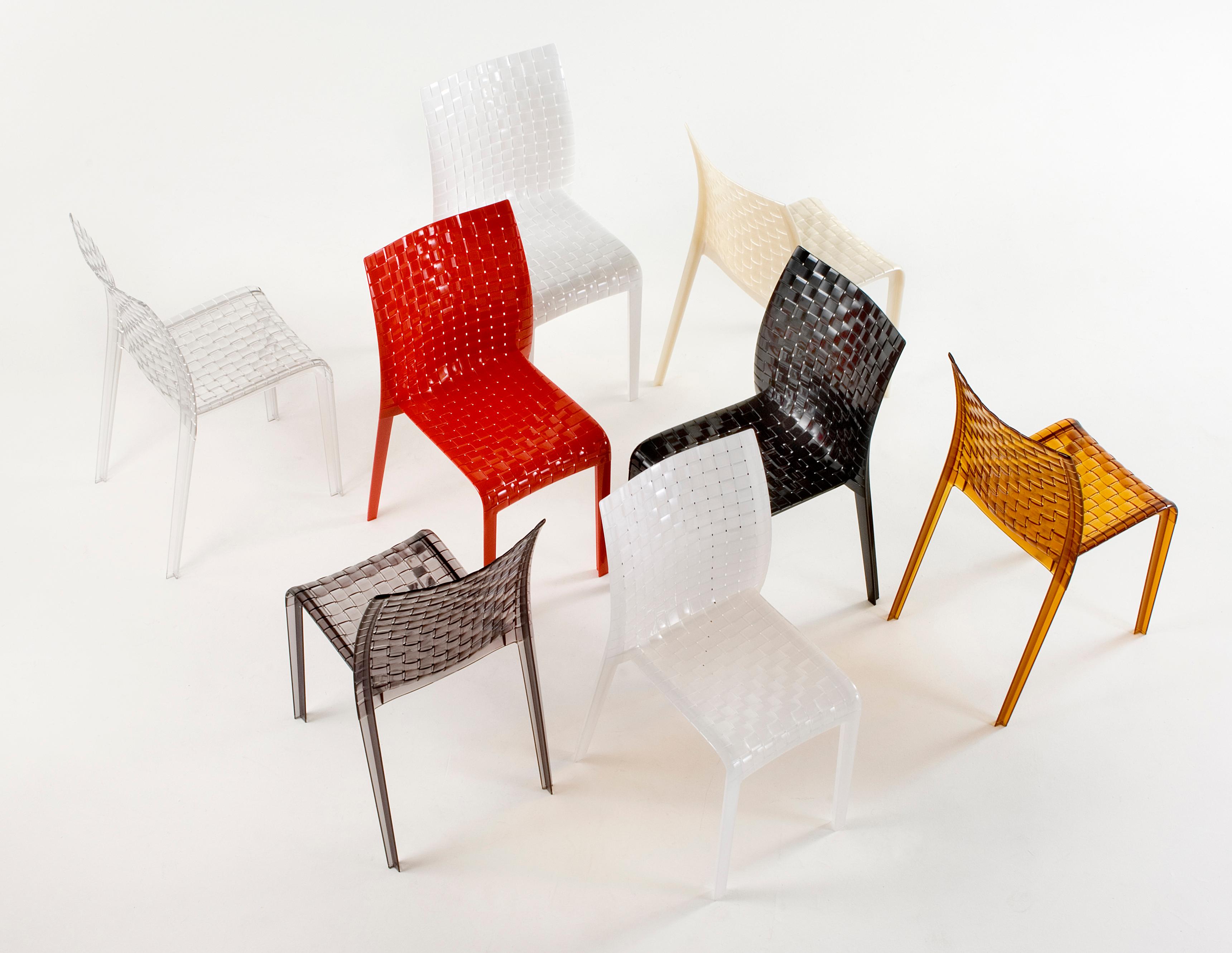 XXI secolo e contemporaneo Kartell Set di 2 sedie Ami Ami in Smoke by Tokujin Yoshioka in vendita