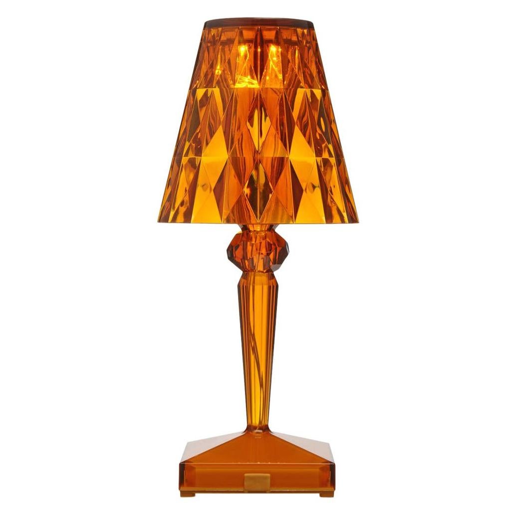 Kartell Battery Lamps in Amber by Ferruccio Laviani For Sale