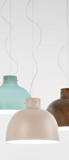 Kartell Bellissima Pendant Light in Glossy Pink and White by Ferruccio Laviani