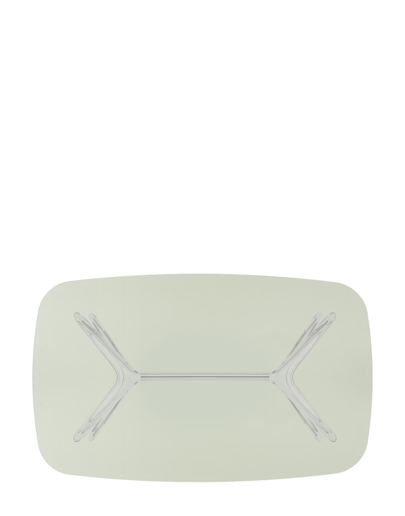 Moderne Table rectangulaire Kartell Blast en chrome avec plateau vert de Philippe Starck en vente