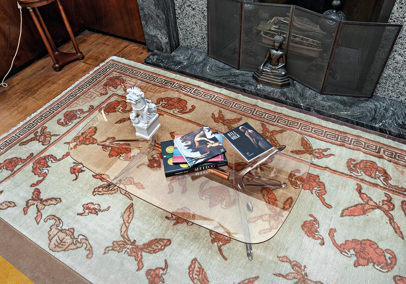 XXIe siècle et contemporain Table rectangulaire Kartell Blast avec plateau rose de Philippe Starck en vente