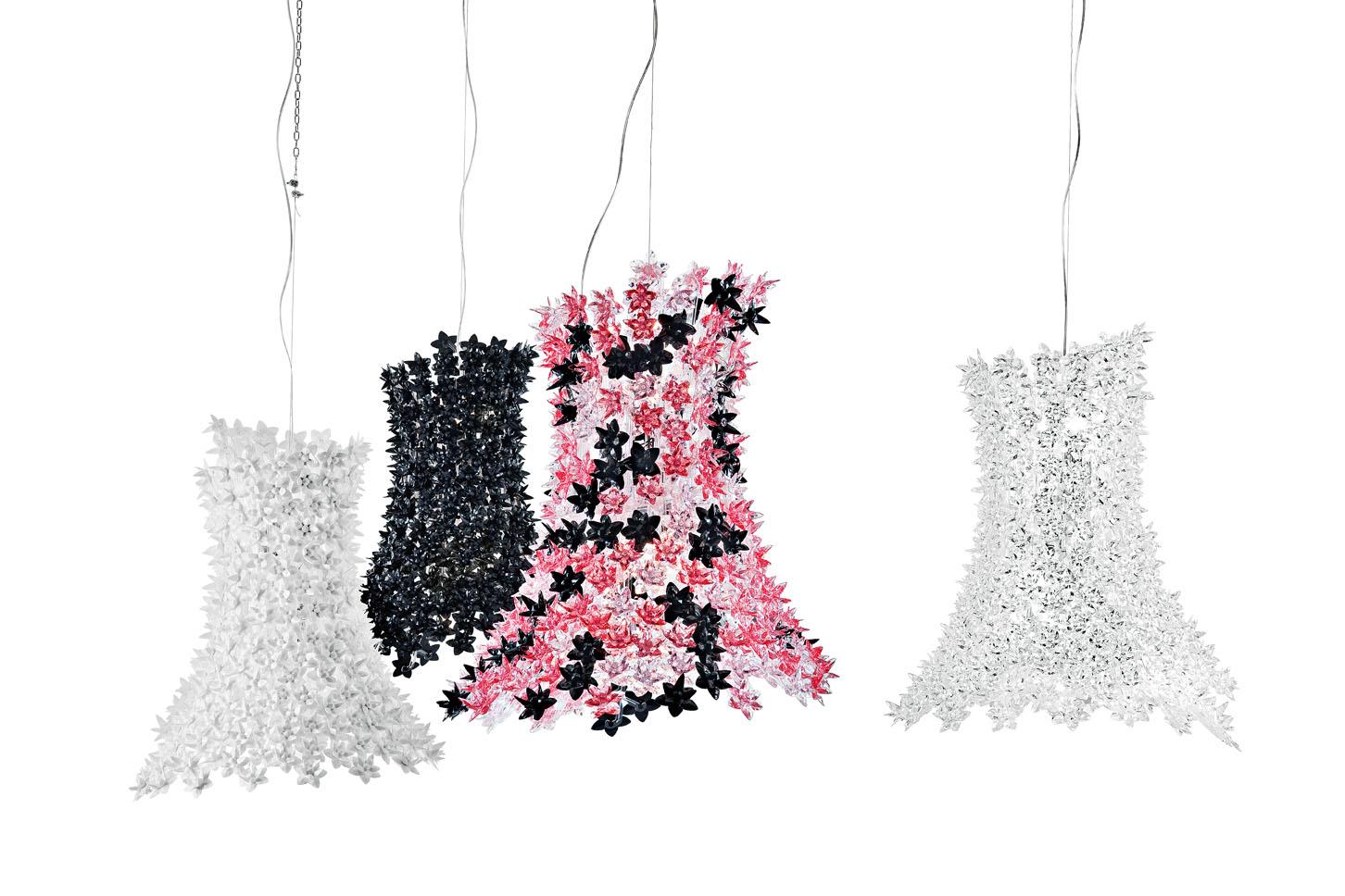 Modern Kartell Bloom Suspension in Pink & Black by Ferruccio Laviani For Sale