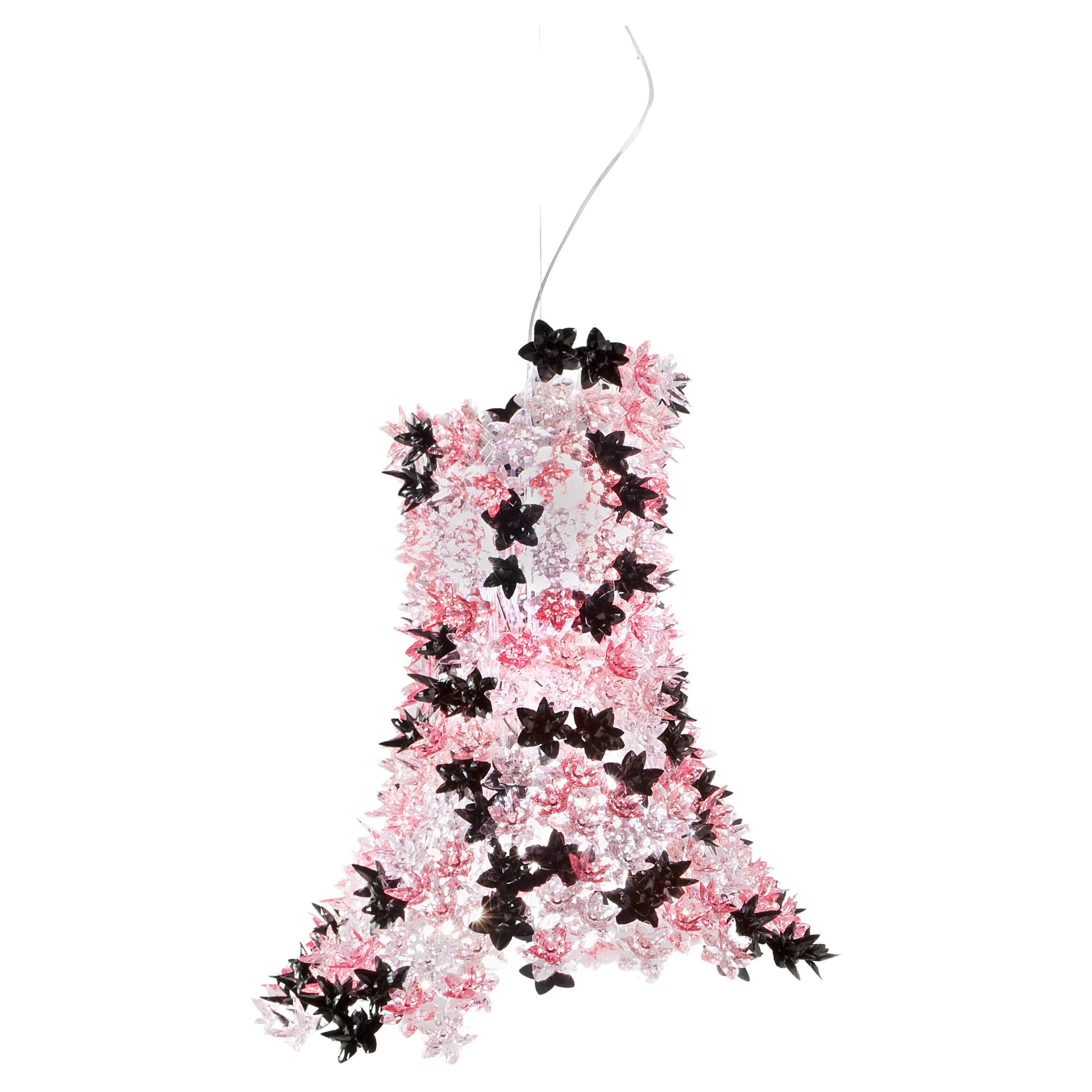 Kartell Bloom Suspension in Pink & Black by Ferruccio Laviani For Sale