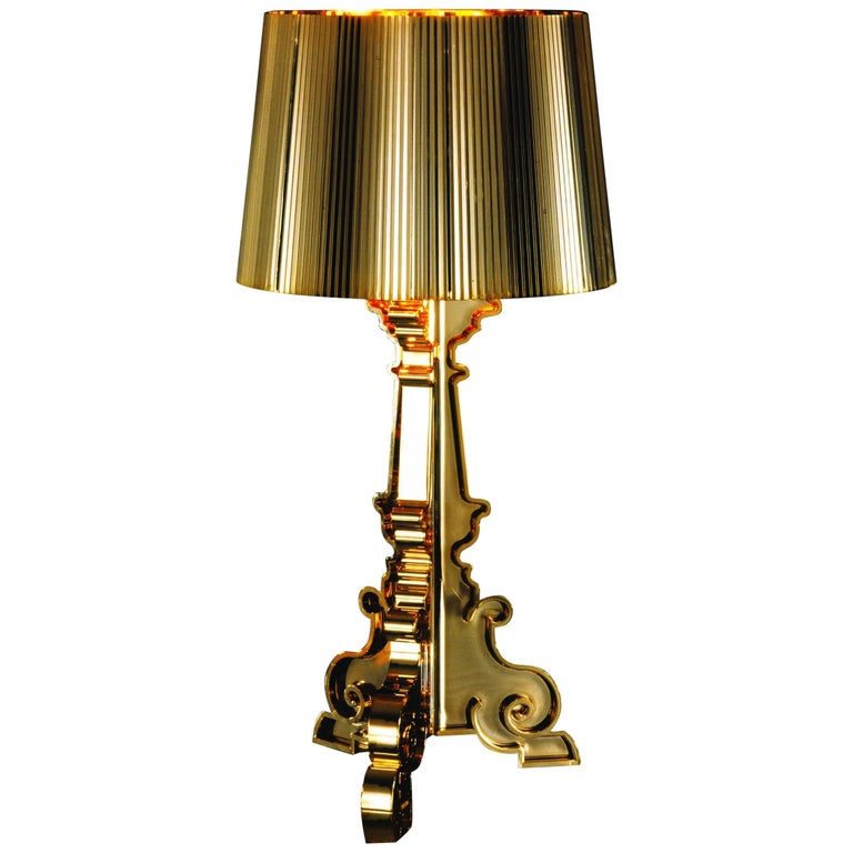 Kartell Bourgie Lamp in Gold by Ferruccio Laviani For Sale at 1stDibs