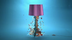 Lampe Kartell Bourgie multicolore fuchsia de Ferruccio Laviani