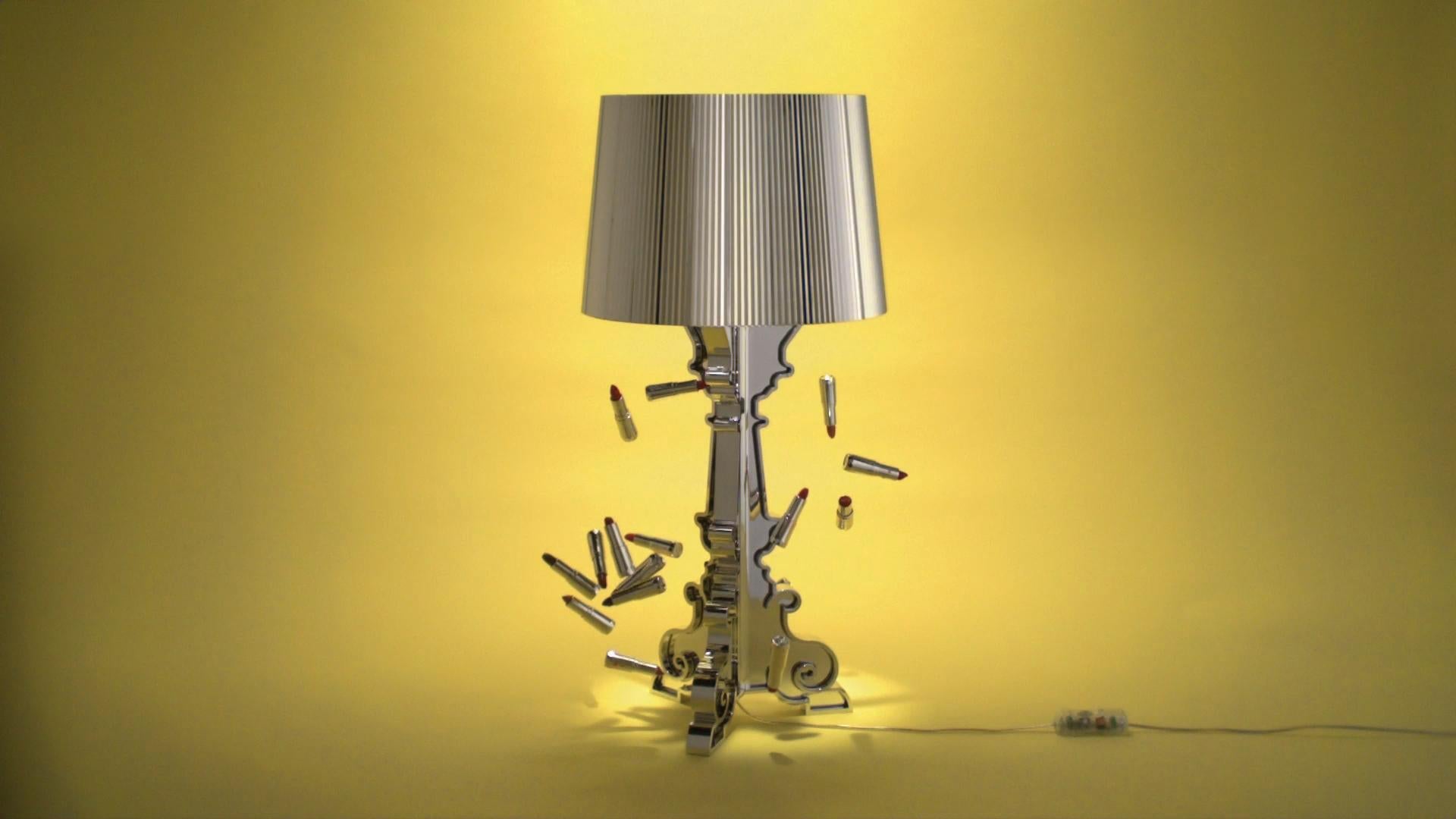 Kartell Bourgie-Lampe in Silber von Ferruccio Laviani (Moderne) im Angebot