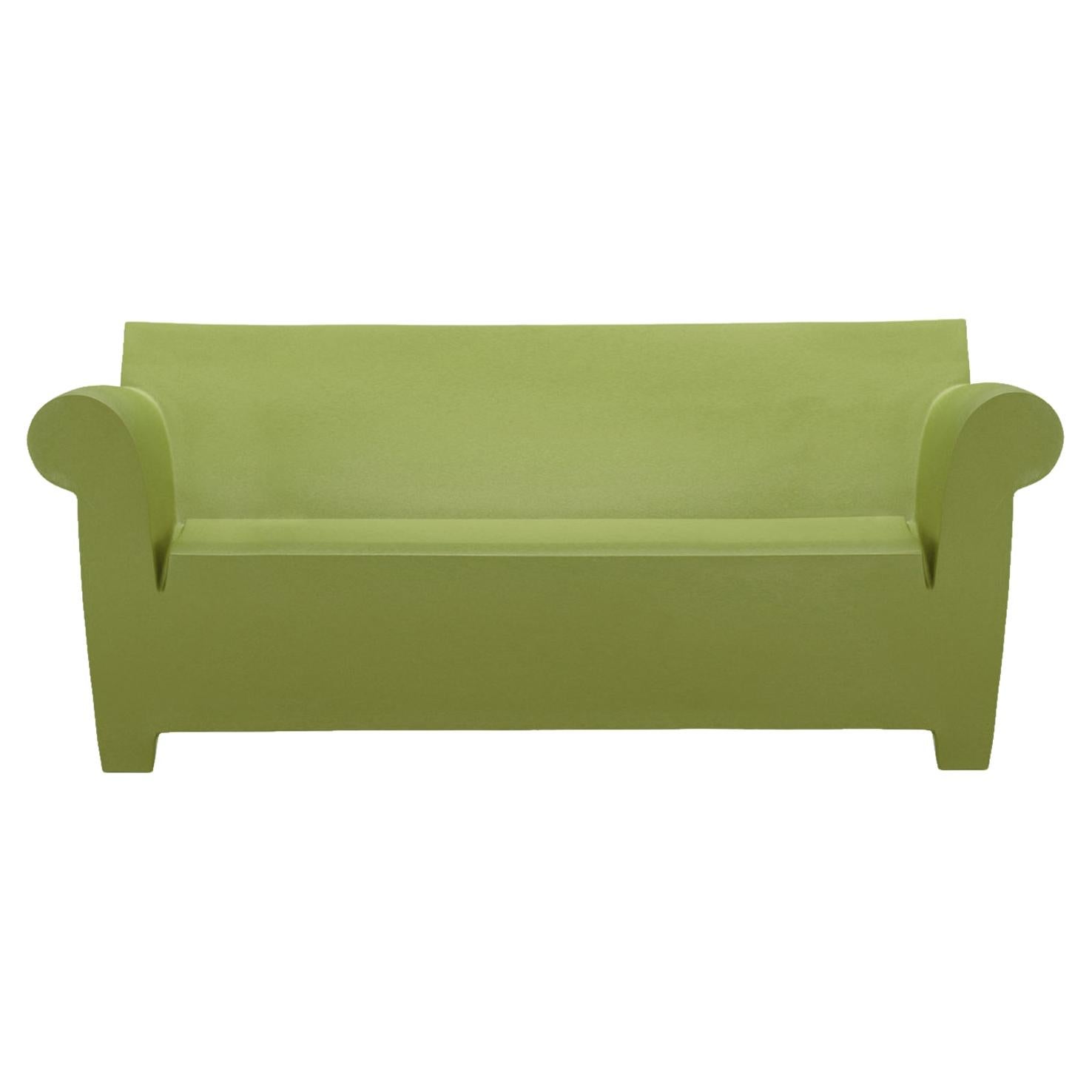 Kartell Bubble Club 2-Seat Sofa in Green by Philippe Starck