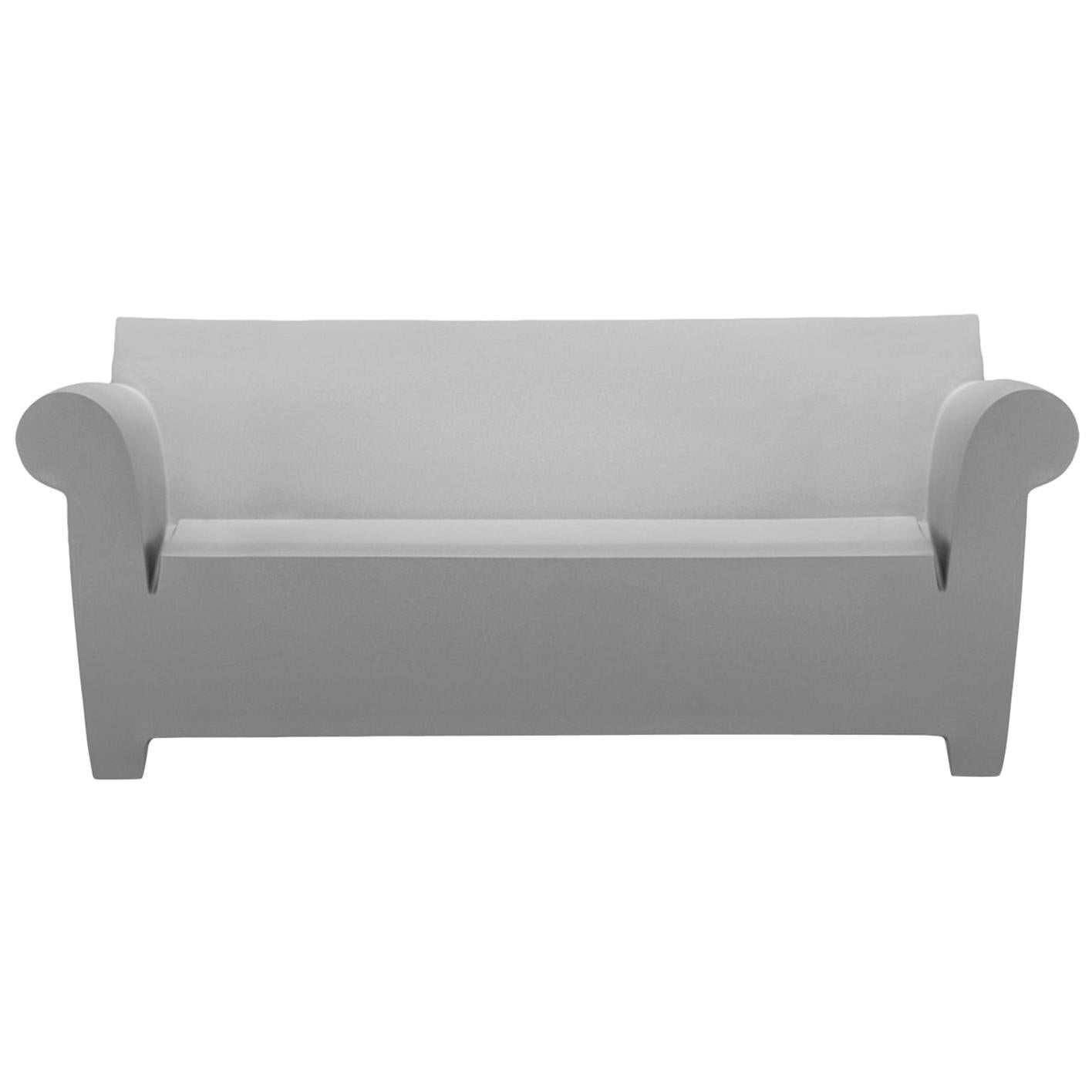 Kartell Bubble Club 2-Seat Sofa in Light Grey by Philippe Starck For Sale