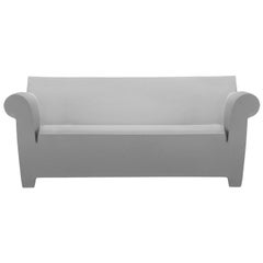 Kartell Bubble Club 2-Seat Sofa in Light Grey by Philippe Starck
