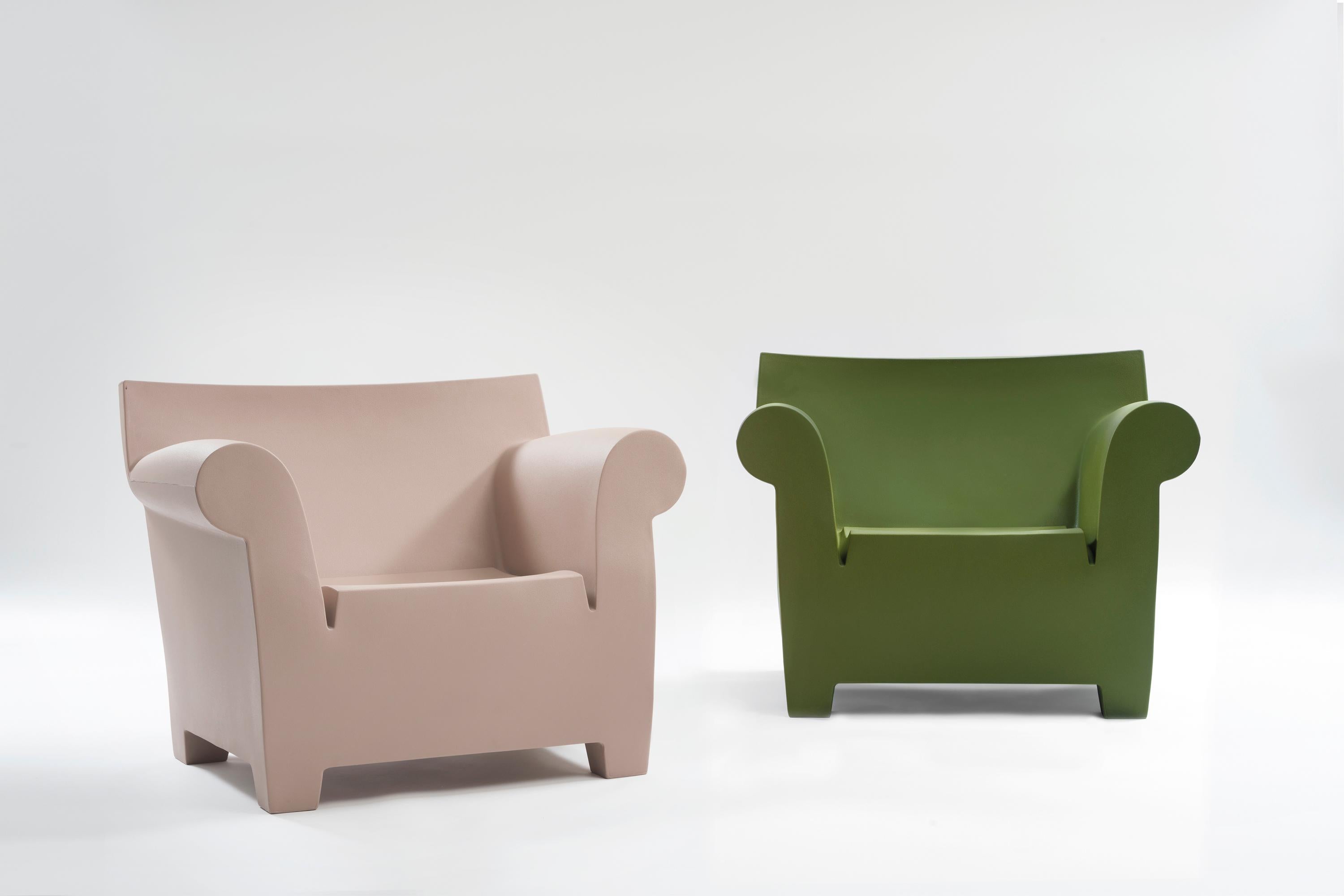 italien Fauteuil Kartell Bubble Club vert par Philippe Starck en vente