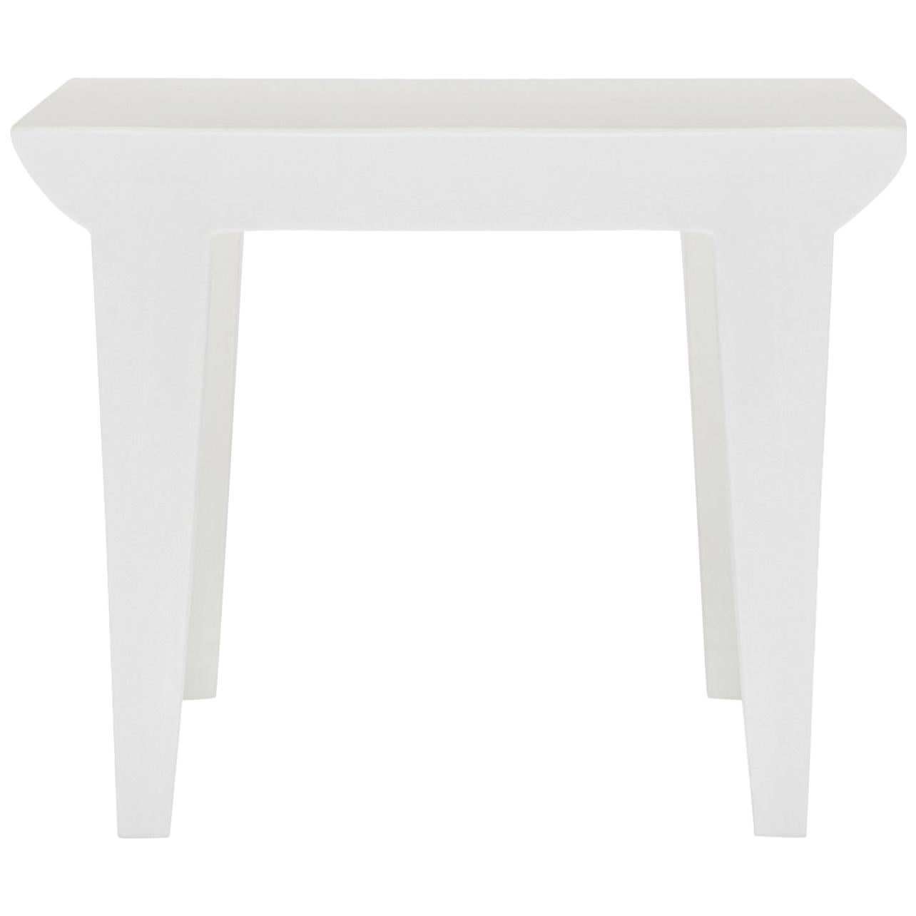 Kartell Bubble Club Side Table in Zinc White by Philippe Starck