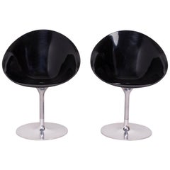 Kartell by Philippe Starck Sedie da pranzo moderne Ero/S nere, Set di 2