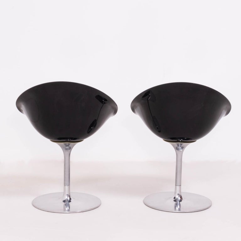 Late 20th Century Kartell by Philippe Starck Modern Ero/S Black Dining Chairs, Set of 2 For Sale