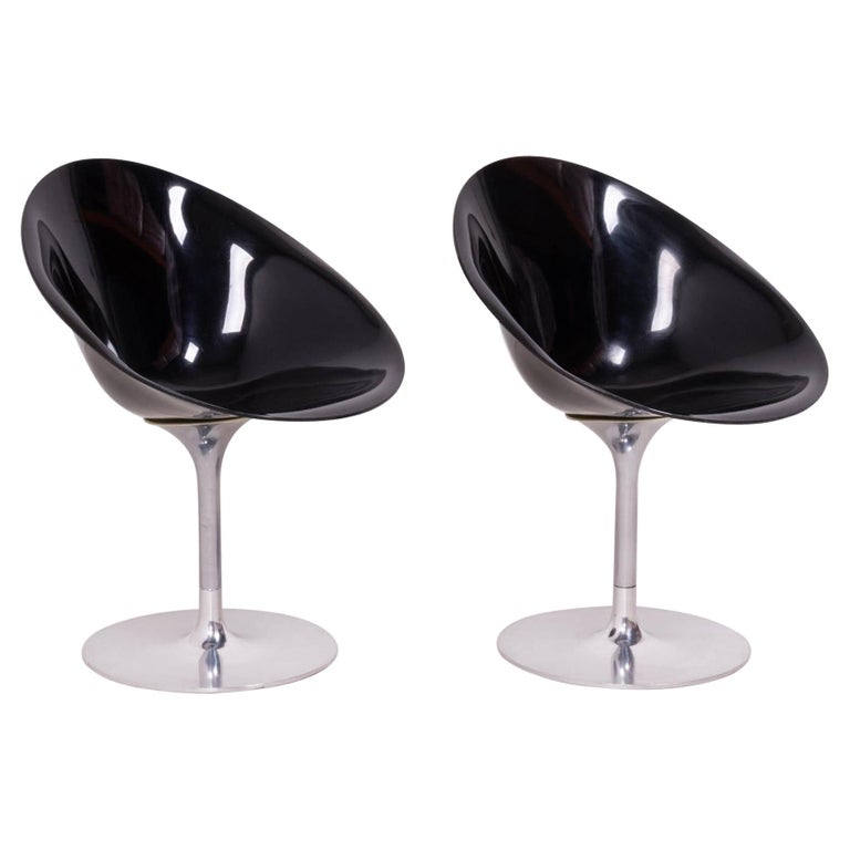 Kartell by Philippe Starck Modern Ero/S Black Dining Chairs, Set of 2 For Sale