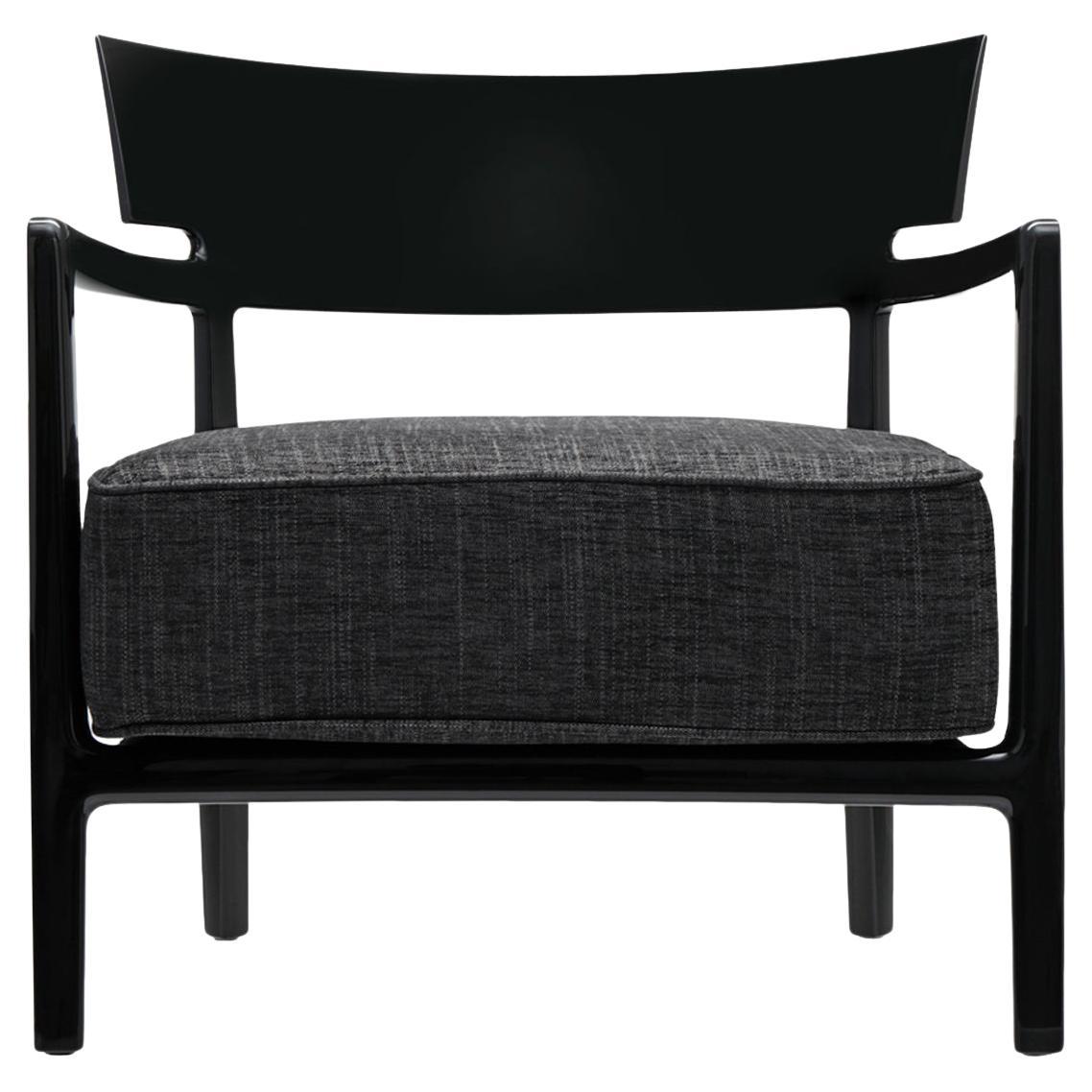 Kartell Cara-Stuhl aus schwarzem Antracite von Philippe Starck mit Sergio Schito
