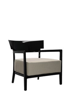 Kartell Cara Outdoor-Stuhl von Philippe Starck mit Sergio Schito in Schwarz und Beige